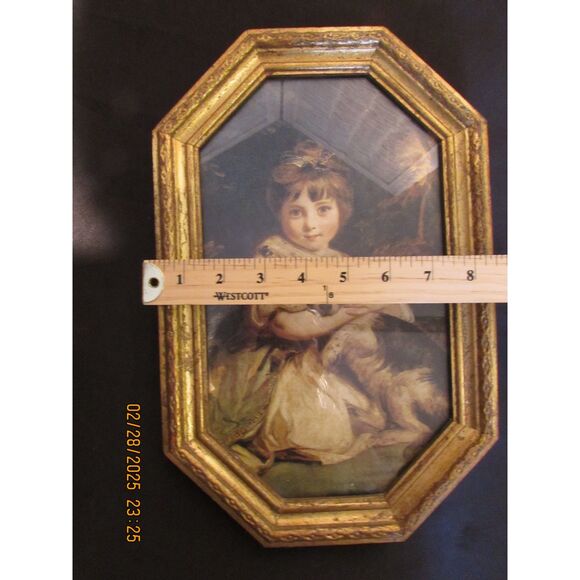 Italy vintage frame print Miss Jane Bowles by Joshua Reynolds gallery wall girl - Picture 7 of 7